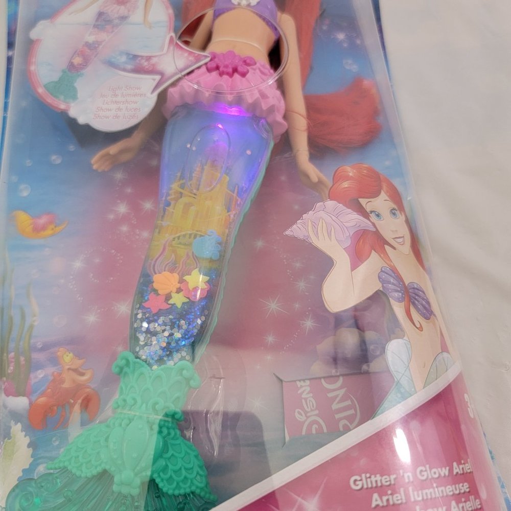 Disney Princess Glitter ‘N’ Glow ARIEL Doll - Hasbro Disney Princess Doll - Picture 7 of 16